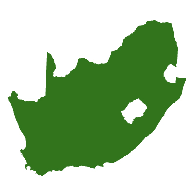 南アフリカ共和国無料フリーイラスト｜無地(緑)